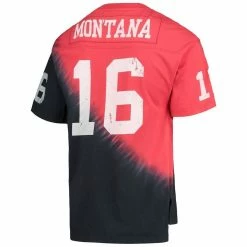 Mitchell & Ness Men's Joe Montana Black/Red San Francisco 49ers Retired Player Name & Number Diagonal Tie-Dye V-Neck T-Shirt 9 Mitchell & Ness Men's Joe Montana Black/Red San Francisco 49ers Retired Player Name & Number Diagonal Tie-Dye V-Neck T-Shirt -Fanatics DSCO1144830131 1007 ALT3