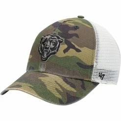 '47 Men's Camo Chicago Bears Branson Clean Up Trucker Hat