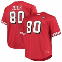 Mitchell & Ness Men's Jerry Rice Scarlet San Francisco 49ers Big & Tall Retired Player Mesh T-Shirt -Fanatics DSCO1144924860 2946 ALT1
