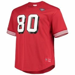 Mitchell & Ness Men's Jerry Rice Scarlet San Francisco 49ers Big & Tall Retired Player Mesh T-Shirt -Fanatics DSCO1144924860 2946 ALT2