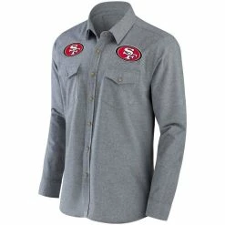 NFL X Darius Rucker Collection By Fanatics Men's Gray San Francisco 49ers Chambray Button-Up Long Sleeve Shirt 8 NFL X Darius Rucker Collection By Fanatics Men's Gray San Francisco 49ers Chambray Button-Up Long Sleeve Shirt -Fanatics DSCO1144924945 1927 ALT2