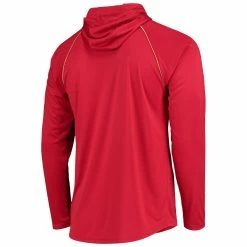 Starter Men's Scarlet San Francisco 49ers Throwback Raglan Hoodie Long Sleeve T-Shirt -Fanatics DSCO1144960066 2946 ALT3