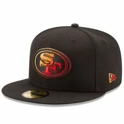 New Era Men's Black San Francisco 49ers Color Dim 59FIFTY Fitted Hat -Fanatics DSCO1144960437 1007 ALT1