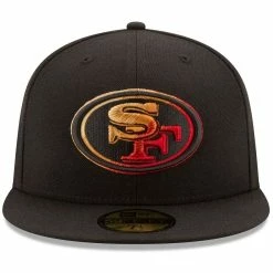 New Era Men's Black San Francisco 49ers Color Dim 59FIFTY Fitted Hat -Fanatics DSCO1144960437 1007 ALT2