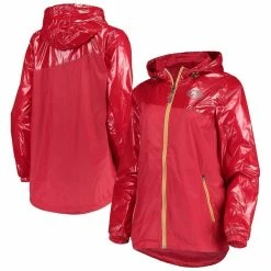 G-III 4Her By Carl Banks Women's Scarlet San Francisco 49ers Double-Coverage Full-Zip Hoodie Jacket