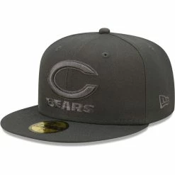 New Era Men's Graphite Chicago Bears Color Pack 59FIFTY Fitted Hat