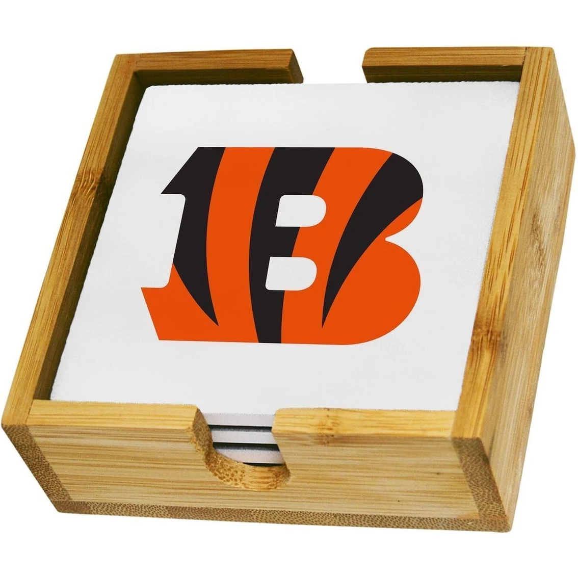 The Memory Company Cincinnati Bengals Team Logo Four-Pack Square Coaster Set 3 The Memory Company Cincinnati Bengals Team Logo Four-Pack Square Coaster Set
