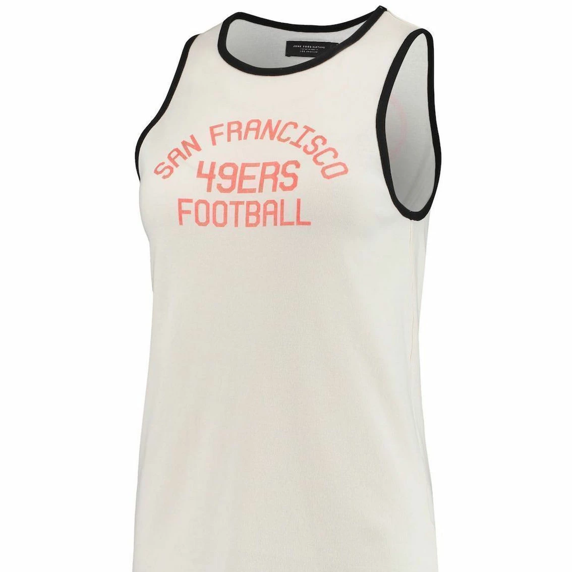 Junk Food Women's White/Black San Francisco 49ers Throwback Pop Binding Scoop Neck Tank Top 5 Junk Food Women's White/Black San Francisco 49ers Throwback Pop Binding Scoop Neck Tank Top - Image 3