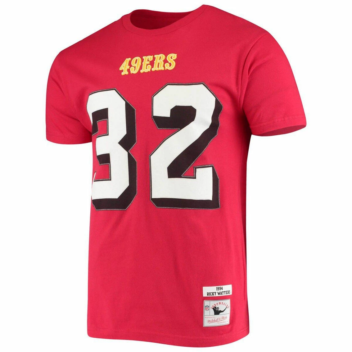 Mitchell & Ness Men's Ricky Watters Scarlet San Francisco 49ers Throwback Name & Number T-Shirt 5 Mitchell & Ness Men's Ricky Watters Scarlet San Francisco 49ers Throwback Name & Number T-Shirt - Image 3