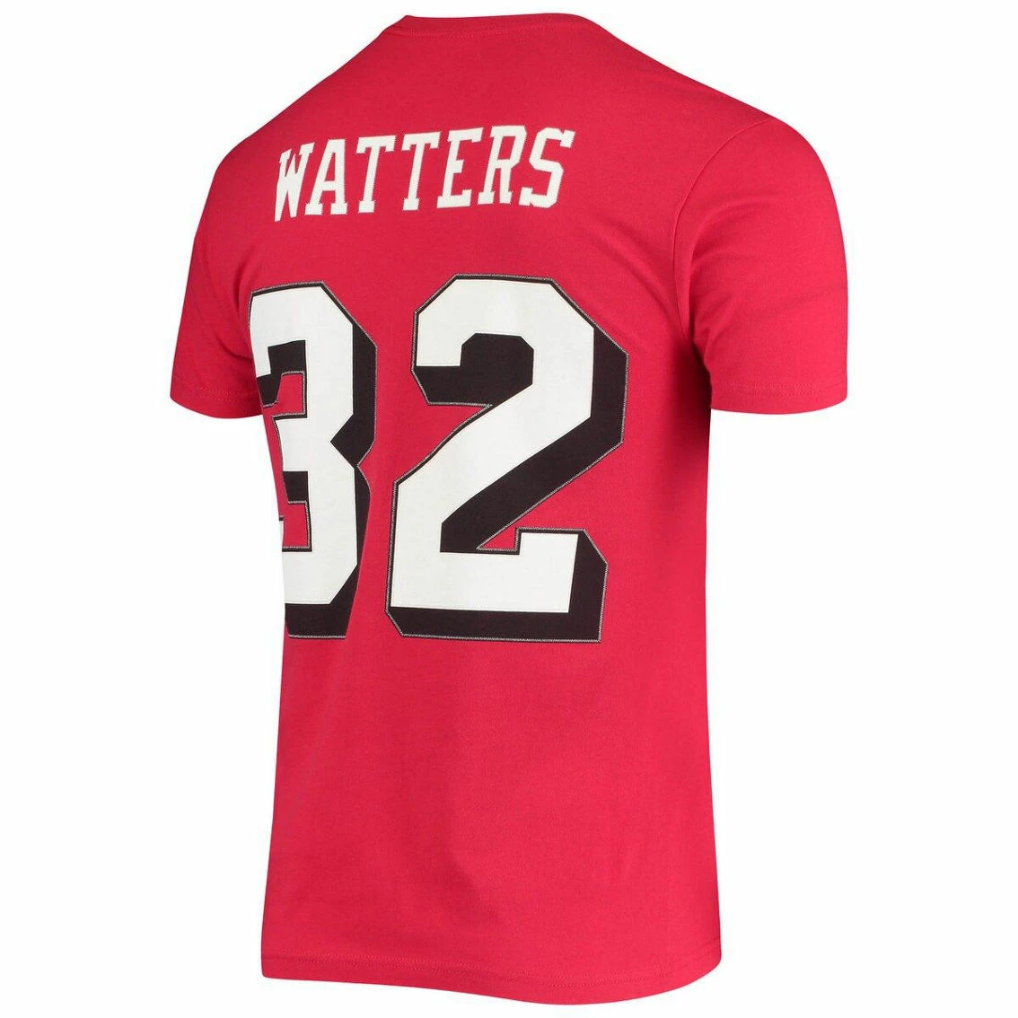 Mitchell & Ness Men's Ricky Watters Scarlet San Francisco 49ers Throwback Name & Number T-Shirt 6 Mitchell & Ness Men's Ricky Watters Scarlet San Francisco 49ers Throwback Name & Number T-Shirt - Image 4