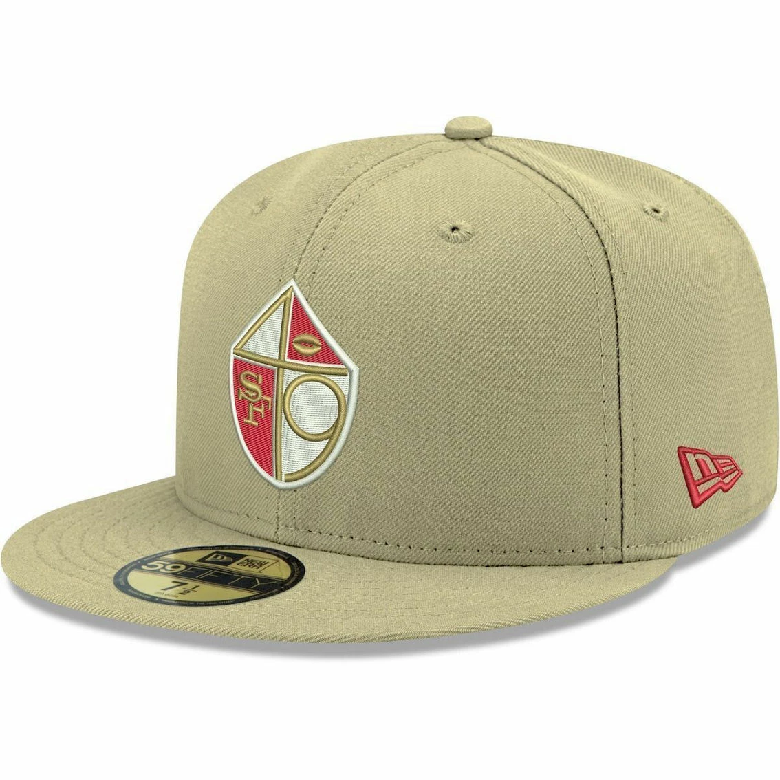 New Era Men's Gold San Francisco 49ers Omaha Throwback 59FIFTY Fitted Hat 4 New Era Men's Gold San Francisco 49ers Omaha Throwback 59FIFTY Fitted Hat - Image 2