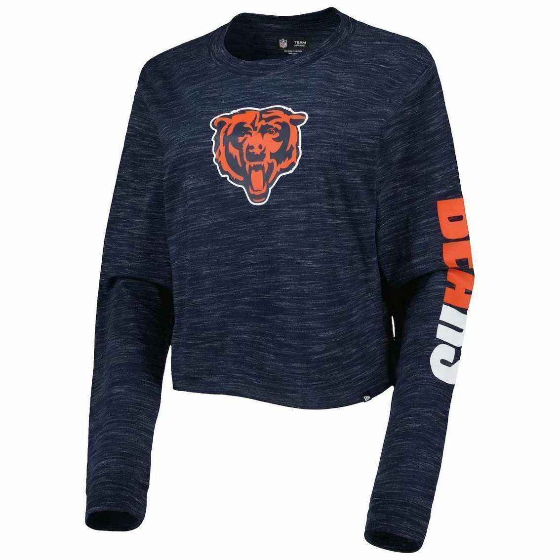 New Era Women's Navy Chicago Bears Crop Long Sleeve T-Shirt 5 New Era Women's Navy Chicago Bears Crop Long Sleeve T-Shirt - Image 3