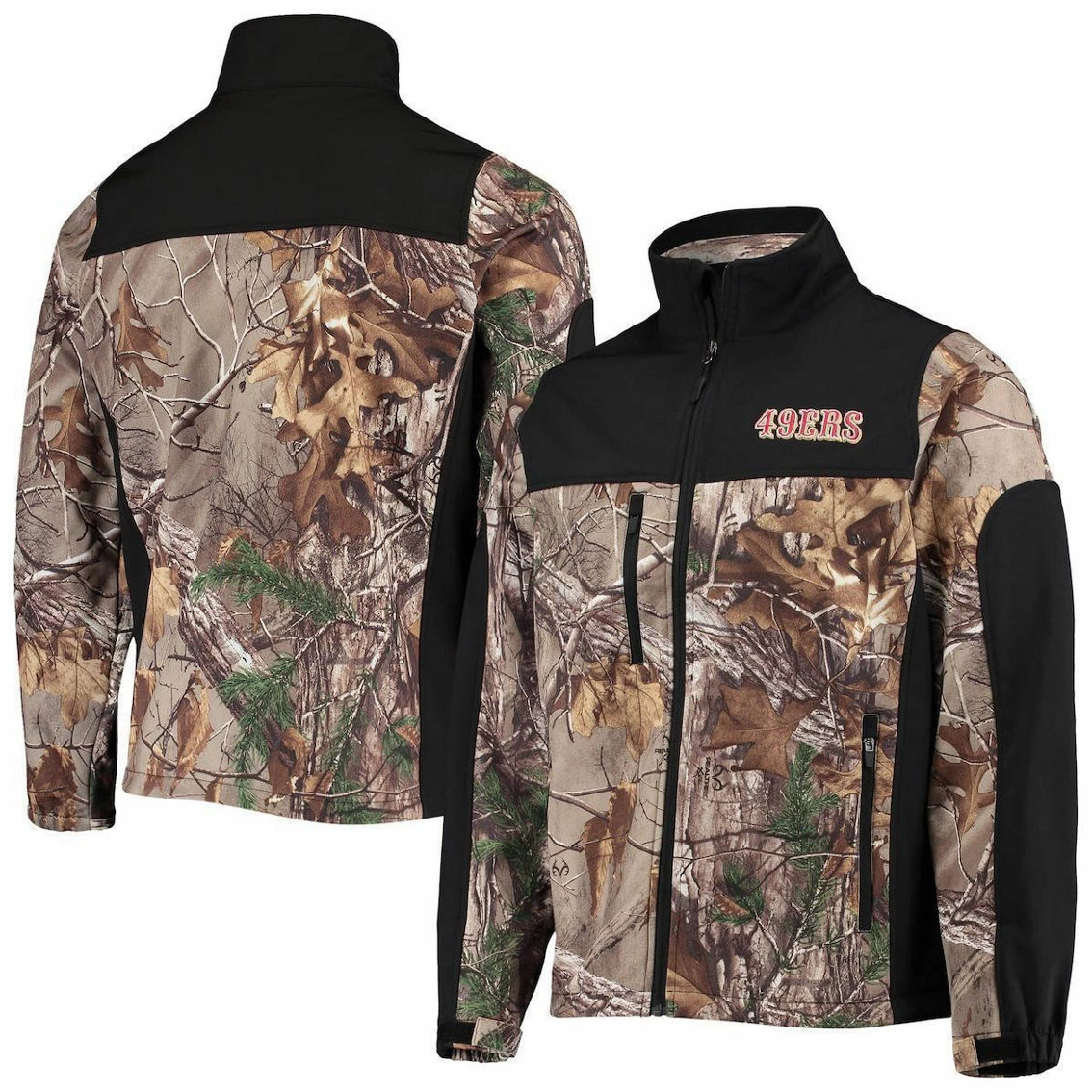 Dunbrooke Men's Realtree Camo/Black San Francisco 49ers Hunter Softshell Full-Zip Jacket 4 Dunbrooke Men's Realtree Camo/Black San Francisco 49ers Hunter Softshell Full-Zip Jacket - Image 2