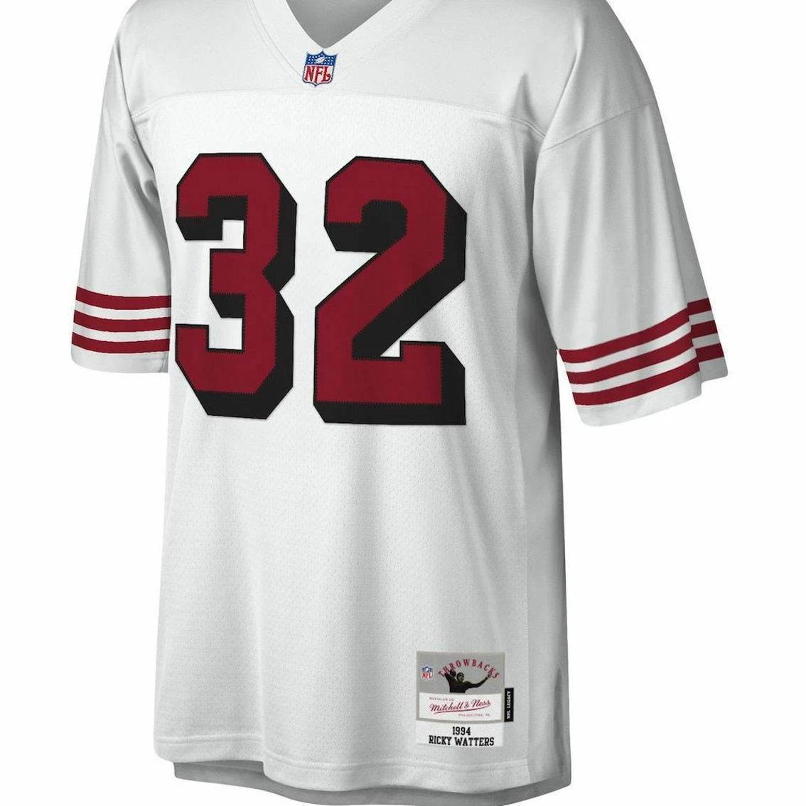 Mitchell & Ness Men's Ricky Watters White San Francisco 49ers Legacy Replica Jersey 5 Mitchell & Ness Men's Ricky Watters White San Francisco 49ers Legacy Replica Jersey - Image 3