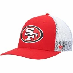 '47 Men's Scarlet/White San Francisco 49ers Trucker Snapback Hat