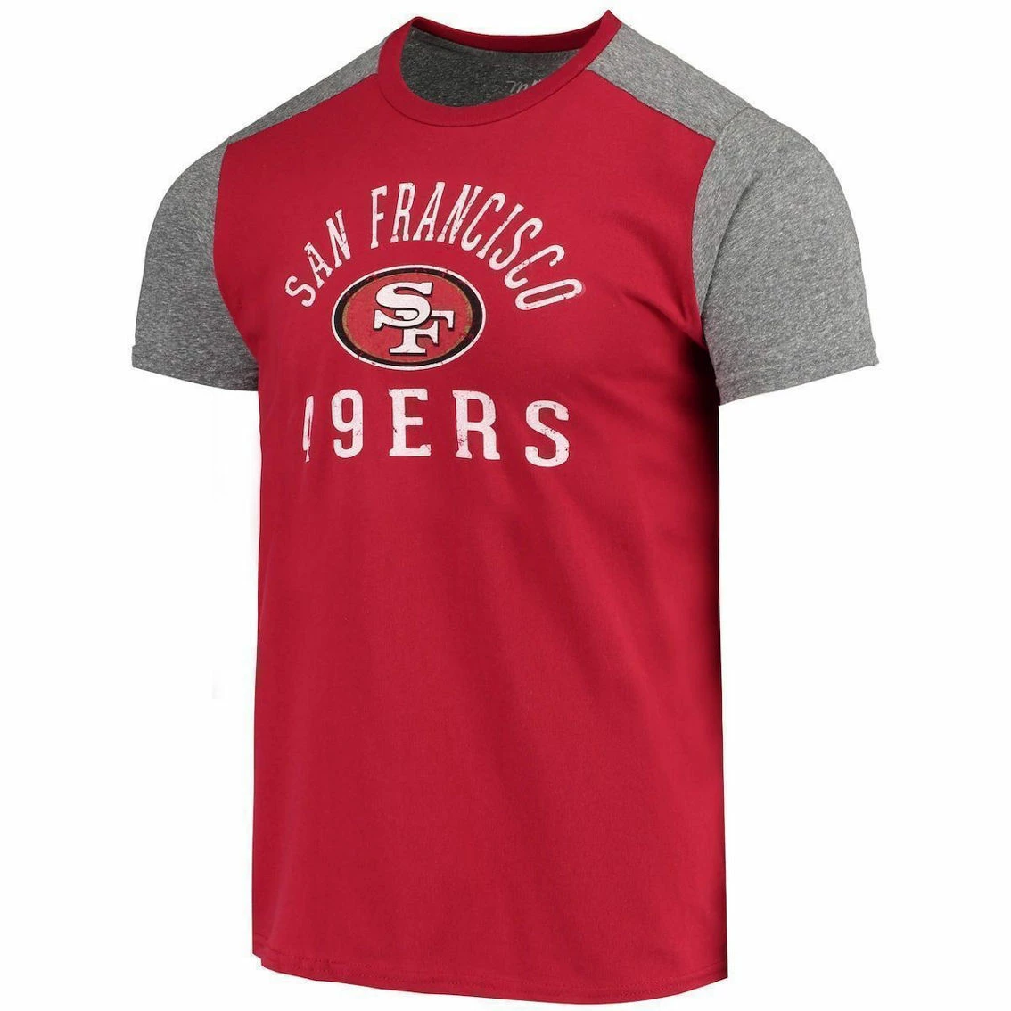 Majestic Threads Men's Threads Scarlet/Gray San Francisco 49ers Field Goal Slub T-Shirt 5 Majestic Threads Men's Threads Scarlet/Gray San Francisco 49ers Field Goal Slub T-Shirt - Image 3