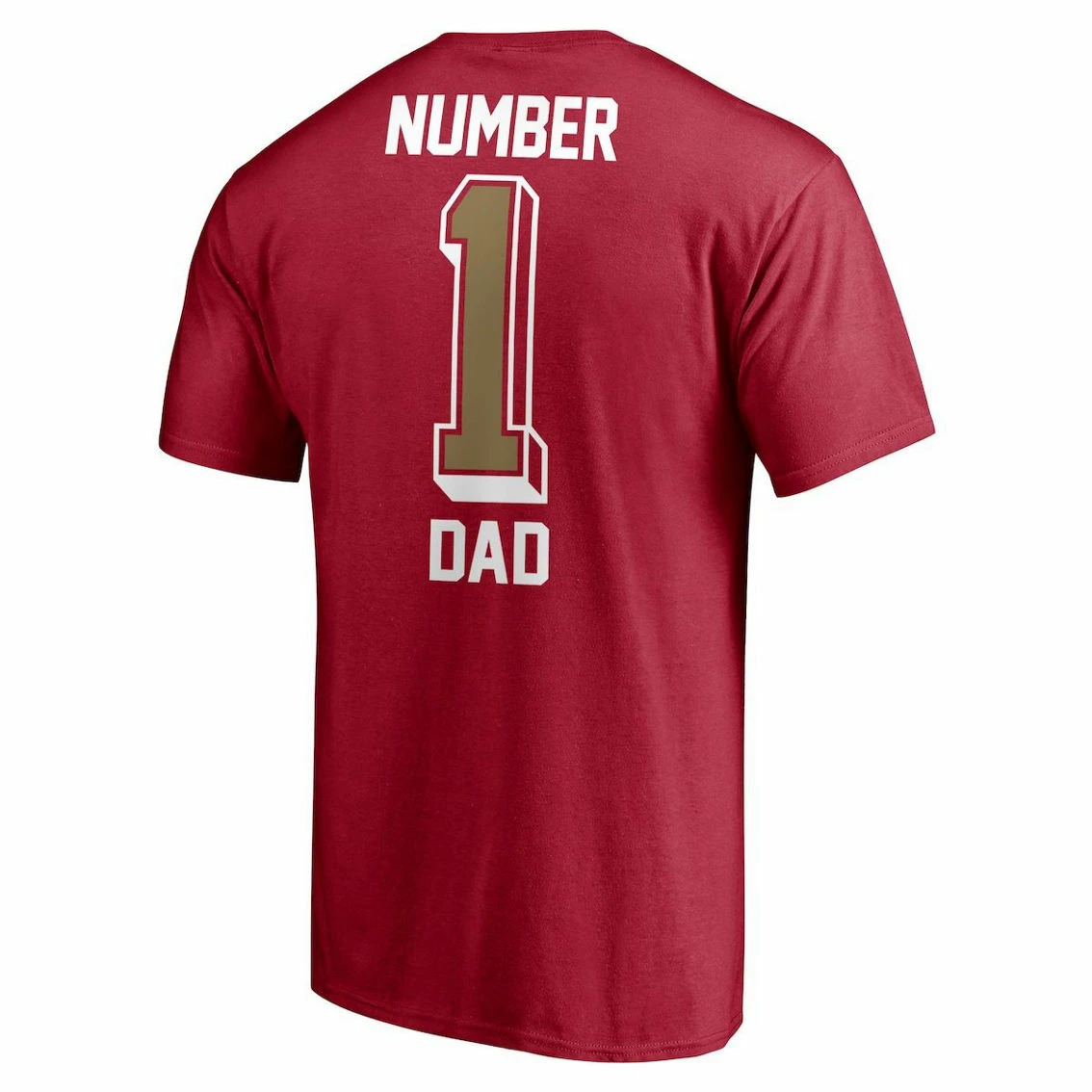 Fanatics Branded Men's Scarlet San Francisco 49ers #1 Dad T-Shirt 6 Fanatics Branded Men's Scarlet San Francisco 49ers #1 Dad T-Shirt - Image 4