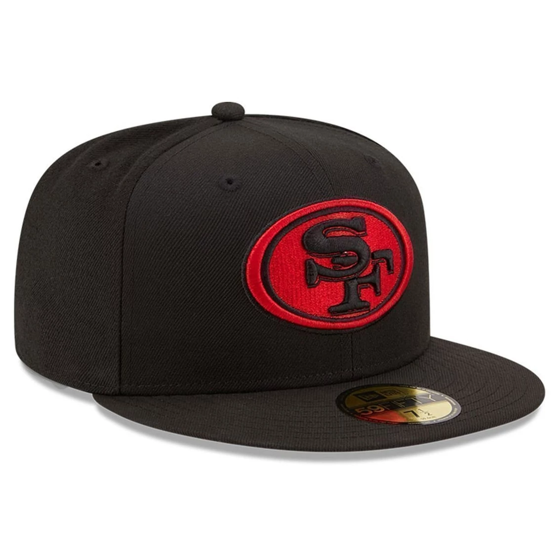 New Era Men's Black San Francisco 49ers Team 59FIFTY Fitted Hat 6 New Era Men's Black San Francisco 49ers Team 59FIFTY Fitted Hat - Image 4