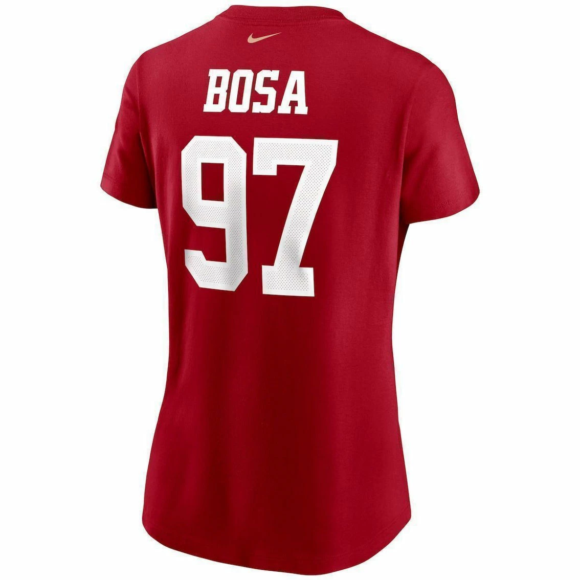 Nike Women's Nick Bosa Scarlet San Francisco 49ers Name & Number T-Shirt 6 Nike Women's Nick Bosa Scarlet San Francisco 49ers Name & Number T-Shirt - Image 4