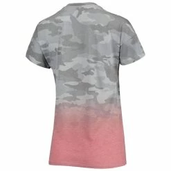 Outerstuff Juniors Gray/Scarlet San Francisco 49ers Beth Camo Dip-Dye T-Shirt -Fanatics DSCO1146288351 1927 ALT3