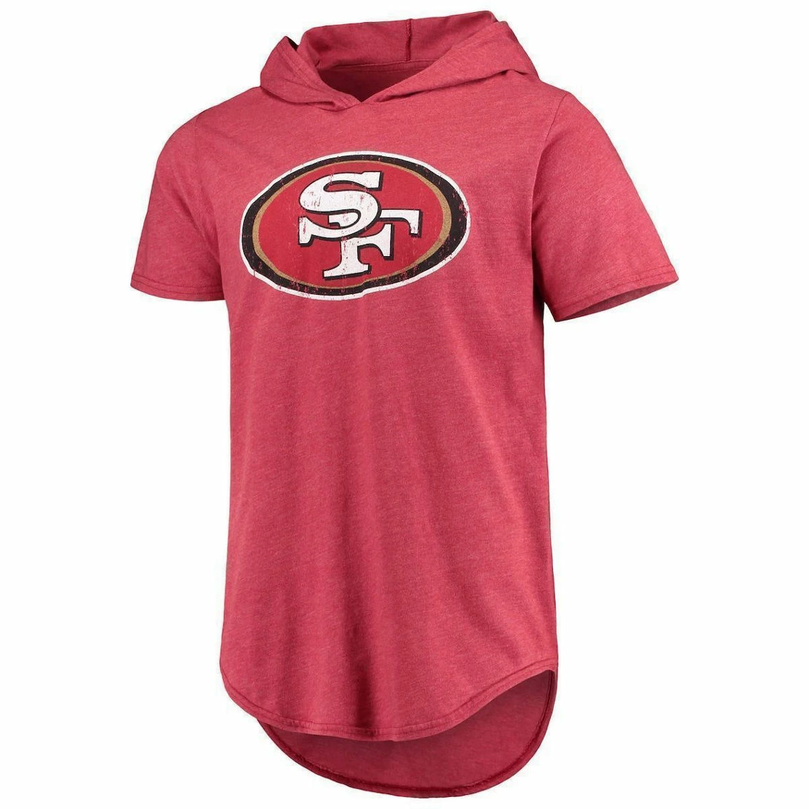 Majestic Threads Men's Threads Scarlet San Francisco 49ers Primary Logo Tri-Blend Hoodie T-Shirt 5 Majestic Threads Men's Threads Scarlet San Francisco 49ers Primary Logo Tri-Blend Hoodie T-Shirt - Image 3