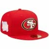 New Era Men's Scarlet San Francisco 49ers Super Bowl XXIV Pop Sweat 59FIFTY Fitted Hat 1 New Era Men's Scarlet San Francisco 49ers Super Bowl XXIV Pop Sweat 59FIFTY Fitted Hat -Fanatics DSCO1146288998 2946