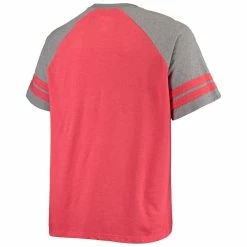 Fanatics Branded Men's Scarlet/Heathered Gray San Francisco 49ers Big & Tall Two-Stripe Tri-Blend Raglan T-Shirt 9 Fanatics Branded Men's Scarlet/Heathered Gray San Francisco 49ers Big & Tall Two-Stripe Tri-Blend Raglan T-Shirt -Fanatics DSCO1146288999 2946 ALT3