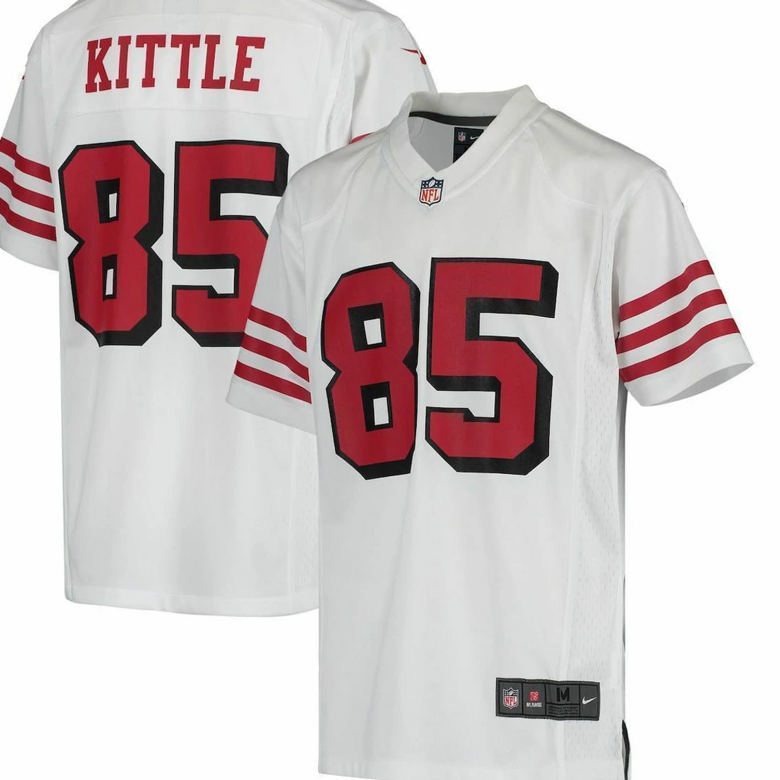 Nike Youth George Kittle White San Francisco 49ers Color Rush Game Jersey 4 Nike Youth George Kittle White San Francisco 49ers Color Rush Game Jersey - Image 2