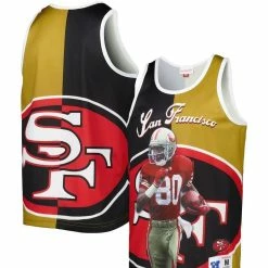 Mitchell & Ness Men's Jerry Rice Black/Gold San Francisco 49ers Retired Player Graphic Tank Top 7 Mitchell & Ness Men's Jerry Rice Black/Gold San Francisco 49ers Retired Player Graphic Tank Top -Fanatics DSCO1146345811 1007 ALT1