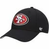 '47 Men's Black San Francisco 49ers Logo MVP Adjustable Hat