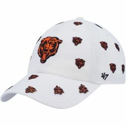 '47 Women's White Chicago Bears Confetti Clean Up Logo Adjustable Hat