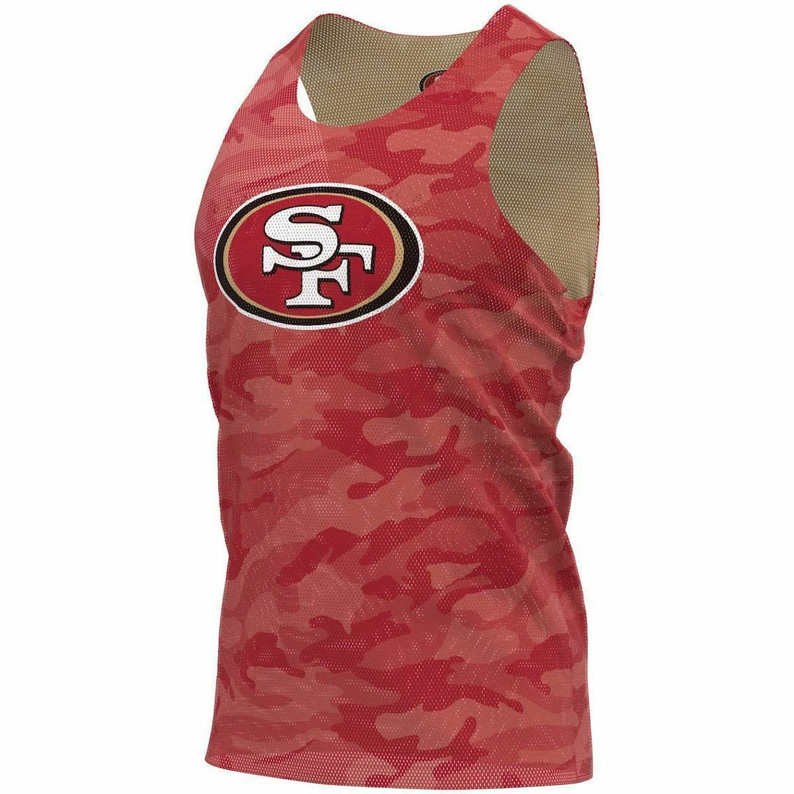 FOCO Men's Scarlet/Gold San Francisco 49ers Reversible Mesh Tank Top 5 FOCO Men's Scarlet/Gold San Francisco 49ers Reversible Mesh Tank Top - Image 3