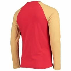 New Era Men's Scarlet/Gold San Francisco 49ers League Raglan Throwback Long Sleeve T-Shirt 9 New Era Men's Scarlet/Gold San Francisco 49ers League Raglan Throwback Long Sleeve T-Shirt -Fanatics DSCO1146346526 GOLDRE ALT3