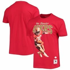 Mitchell & Ness Men's Jerry Rice San Francisco 49ers Scarlet Player Graphics T-Shirt