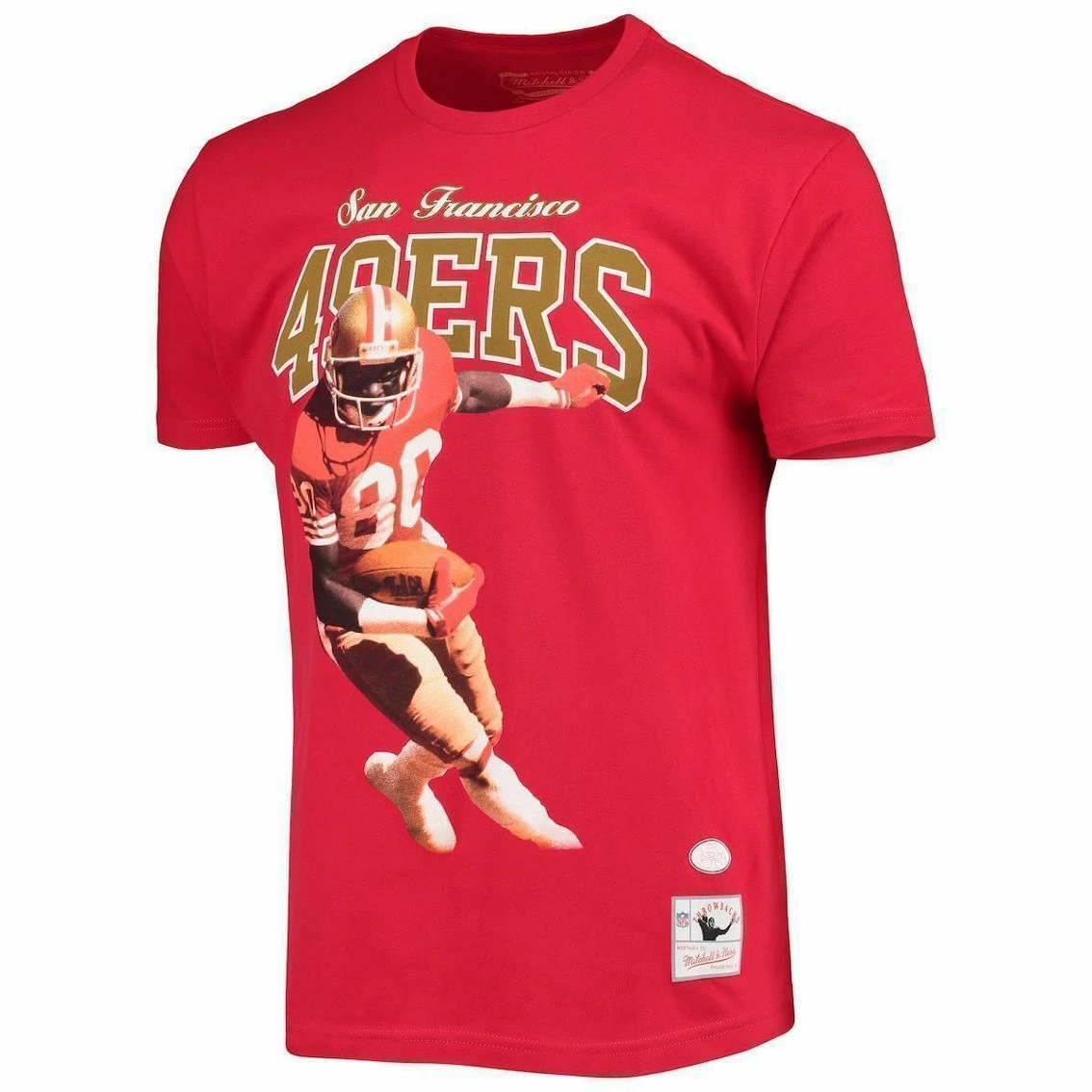 Mitchell & Ness Men's Jerry Rice San Francisco 49ers Scarlet Player Graphics T-Shirt 5 Mitchell & Ness Men's Jerry Rice San Francisco 49ers Scarlet Player Graphics T-Shirt - Image 3