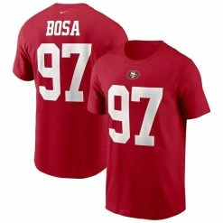 Nike Men's Nick Bosa Scarlet San Francisco 49ers Name & Number T-Shirt
