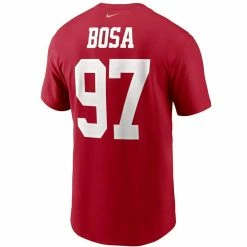 Nike Men's Nick Bosa Scarlet San Francisco 49ers Name & Number T-Shirt 9 Nike Men's Nick Bosa Scarlet San Francisco 49ers Name & Number T-Shirt -Fanatics DSCO1146364223 2946 ALT3
