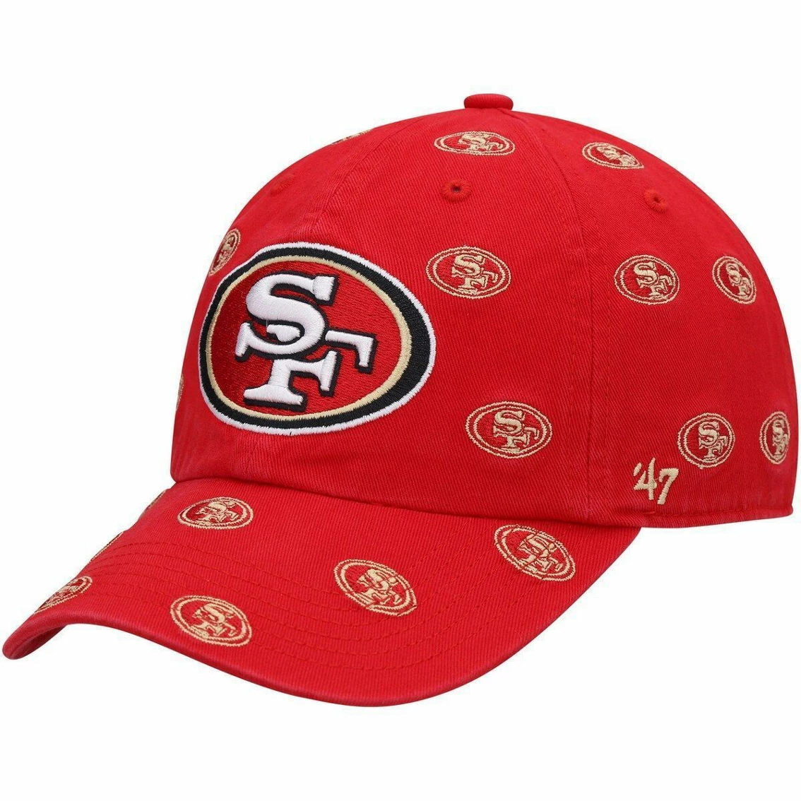 '47 Women's Scarlet San Francisco 49ers Confetti Clean Up Adjustable Hat 4 '47 Women's Scarlet San Francisco 49ers Confetti Clean Up Adjustable Hat - Image 2