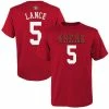 Outerstuff Youth Trey Lance Scarlet San Francisco 49ers Mainliner Name & Number T-Shirt