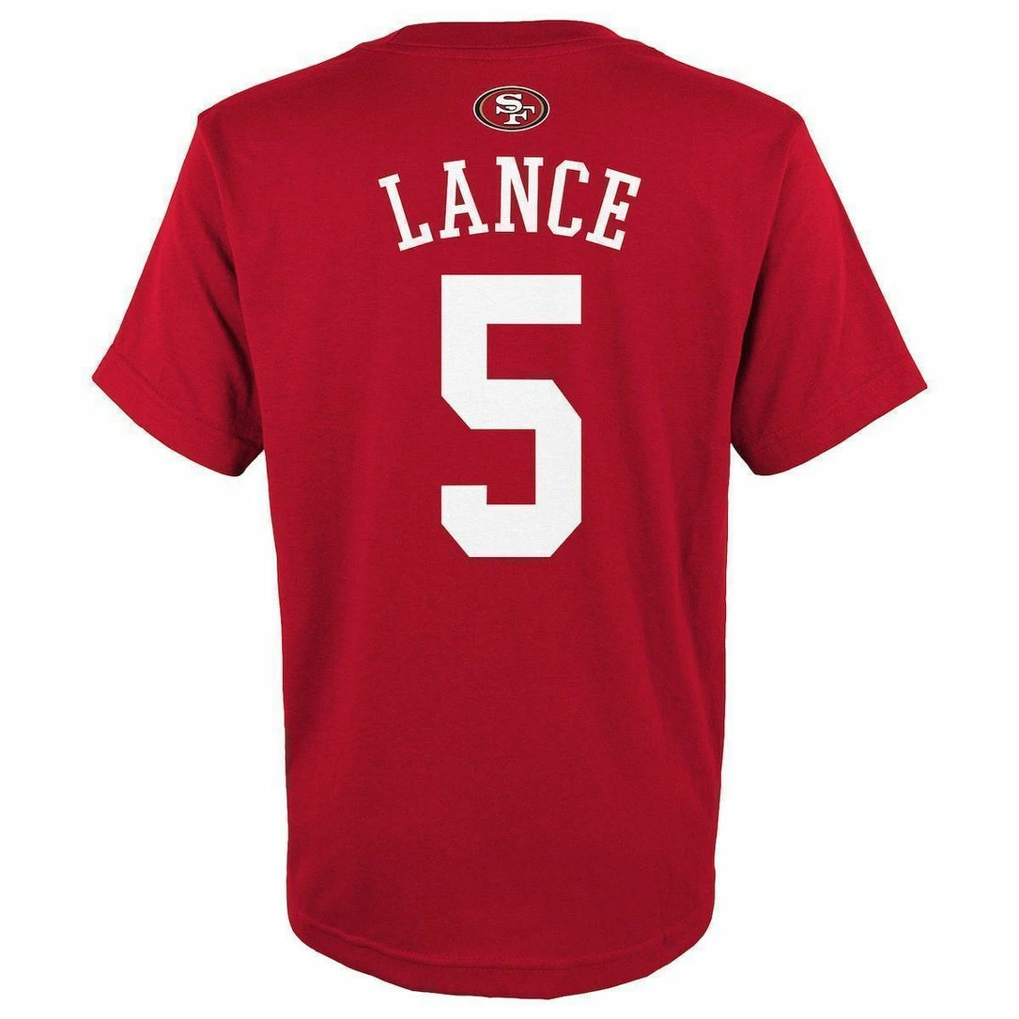 Outerstuff Youth Trey Lance Scarlet San Francisco 49ers Mainliner Name & Number T-Shirt 6 Outerstuff Youth Trey Lance Scarlet San Francisco 49ers Mainliner Name & Number T-Shirt - Image 4
