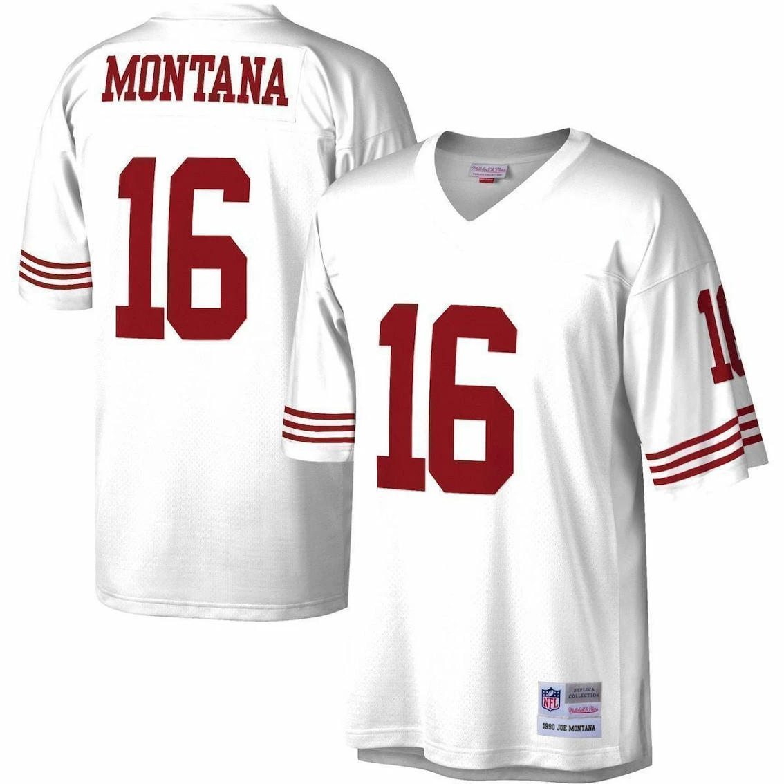 Mitchell & Ness Men's Joe Montana White San Francisco 49ers Legacy Replica Jersey 3 Mitchell & Ness Men's Joe Montana White San Francisco 49ers Legacy Replica Jersey