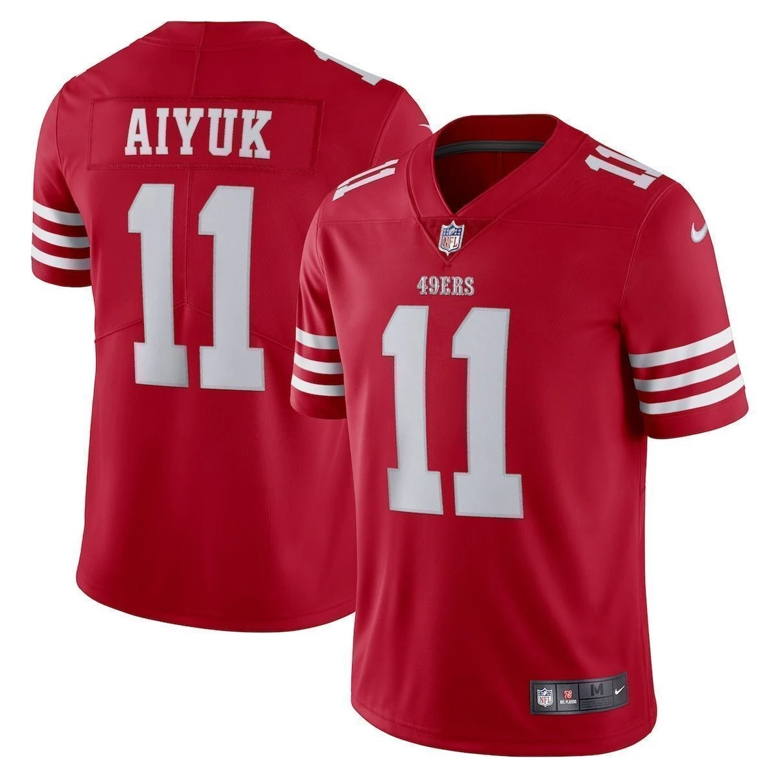 Nike Men's Brandon Aiyuk Scarlet San Francisco 49ers Vapor Limited Jersey 4 Nike Men's Brandon Aiyuk Scarlet San Francisco 49ers Vapor Limited Jersey - Image 2