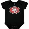 Outerstuff Newborn Black San Francisco 49ers Team Logo Bodysuit