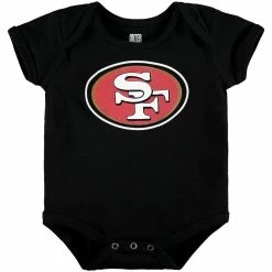 Outerstuff Newborn Black San Francisco 49ers Team Logo Bodysuit