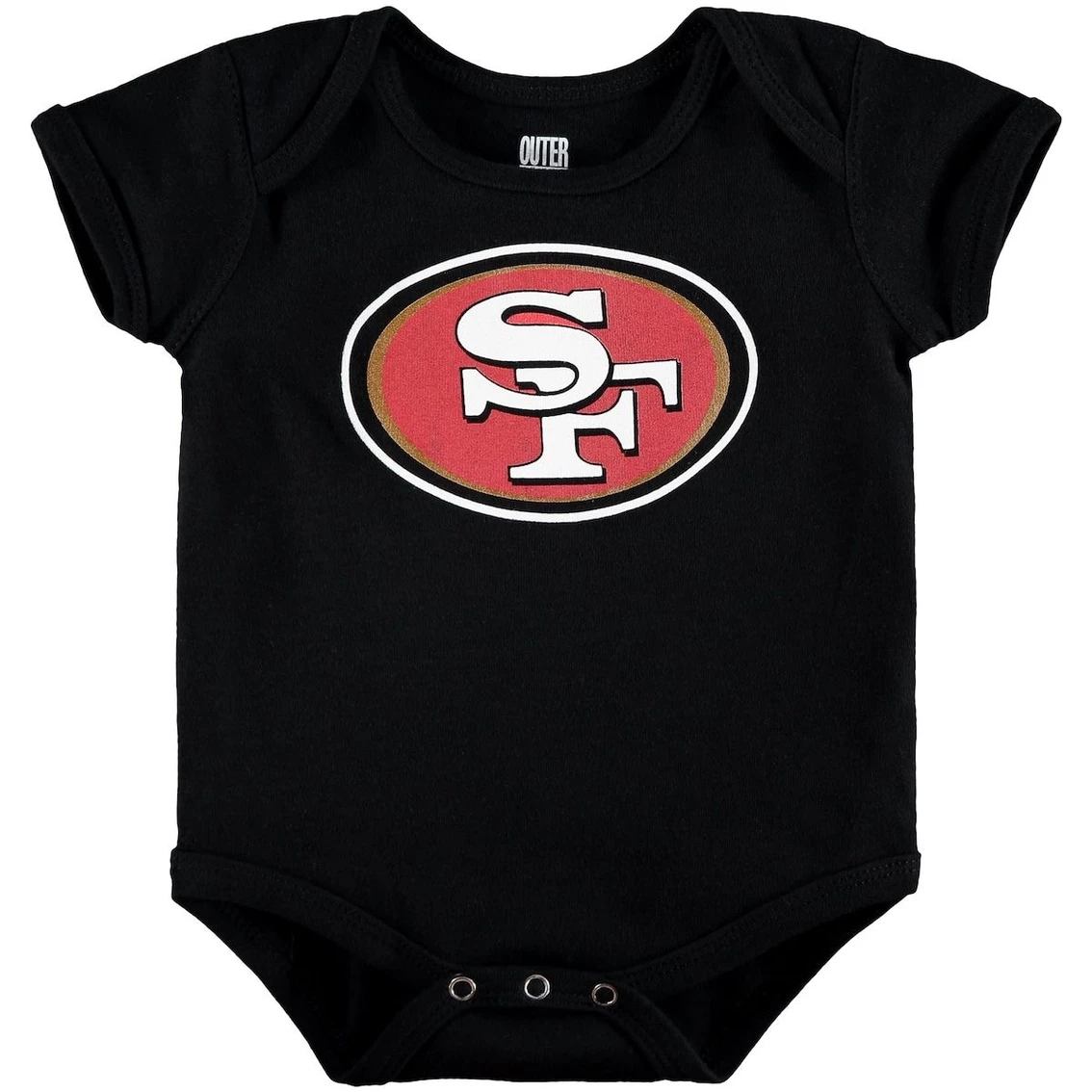 Outerstuff Newborn Black San Francisco 49ers Team Logo Bodysuit 4 Outerstuff Newborn Black San Francisco 49ers Team Logo Bodysuit - Image 2