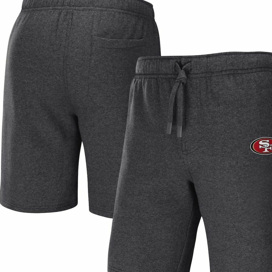 NFL X Darius Rucker Collection By Fanatics Men's Heather Charcoal San Francisco 49ers Logo Shorts 3 NFL X Darius Rucker Collection By Fanatics Men's Heather Charcoal San Francisco 49ers Logo Shorts