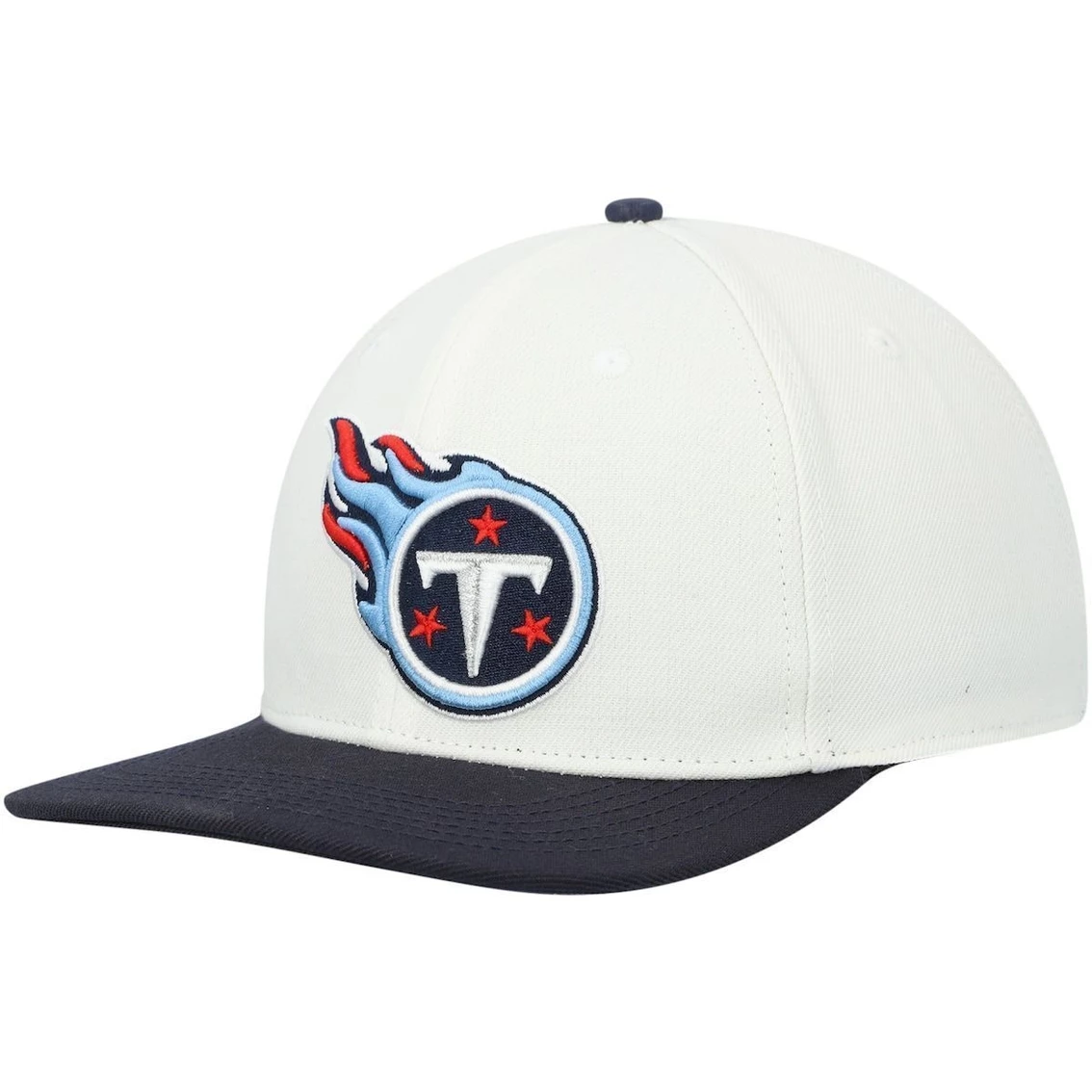 Pro Standard Men's White/Navy Tennessee Titans 2Tone Snapback Hat 6 Pro Standard Men's White/Navy Tennessee Titans 2Tone Snapback Hat - Image 4