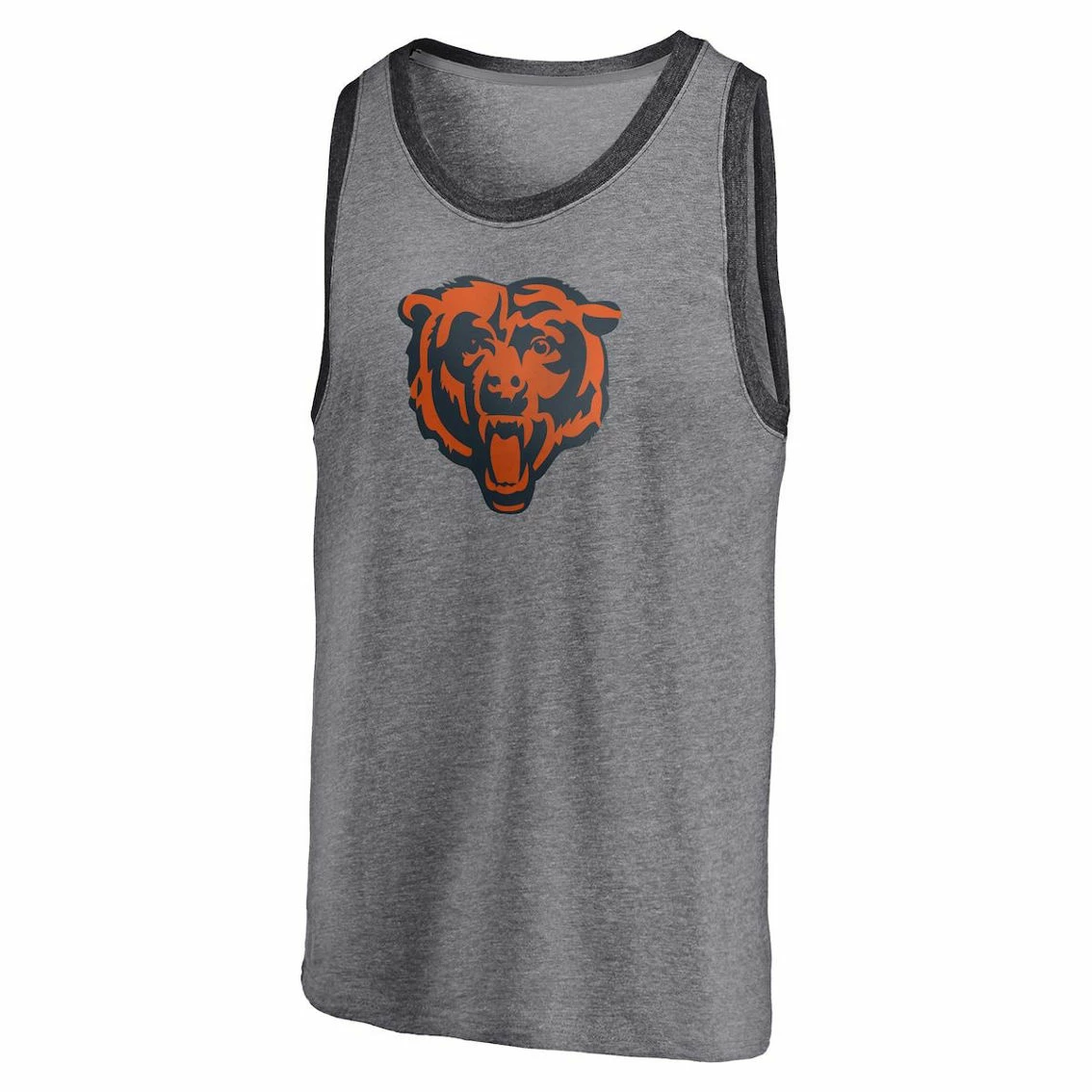 Fanatics Branded Men's Heathered Gray/Heathered Charcoal Chicago Bears Famous Tri-Blend Tank Top 5 Fanatics Branded Men's Heathered Gray/Heathered Charcoal Chicago Bears Famous Tri-Blend Tank Top - Image 3