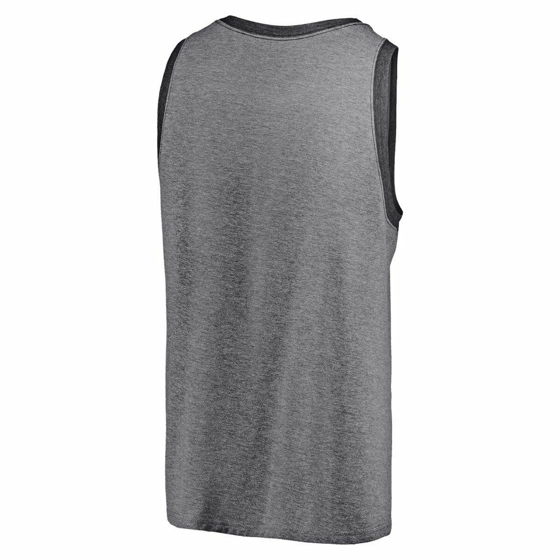Fanatics Branded Men's Heathered Gray/Heathered Charcoal Chicago Bears Famous Tri-Blend Tank Top 6 Fanatics Branded Men's Heathered Gray/Heathered Charcoal Chicago Bears Famous Tri-Blend Tank Top - Image 4