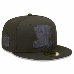 New Era Men's Black Chicago Bears 2022 Sideline 59FIFTY Pop Fitted Hat